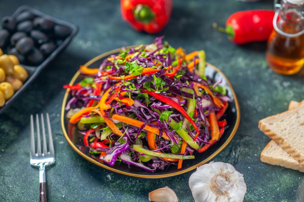 #Rainbow vegetable salad